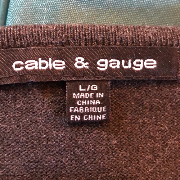 Cable & Gauge 3/4 sleeve sweater sparkly zip pull - Picture 4 of 6